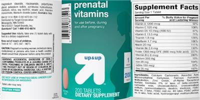 Prenatal Vitamins label