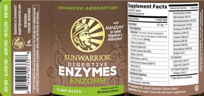 Enzorb Digestive Enzymes label