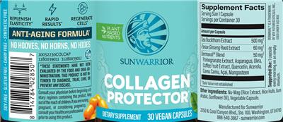 Collagen Protector label