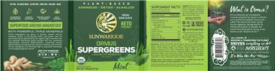 Ormus Super Greens 2 Billion CFUs Probiotics Mint  label