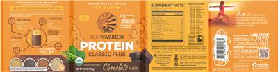 Protein Classic Plus Chocolate Flavor label
