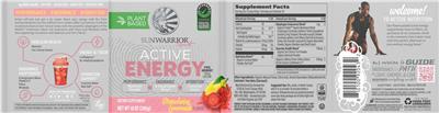 Active Energy Strawberry Lemonade Flavor label