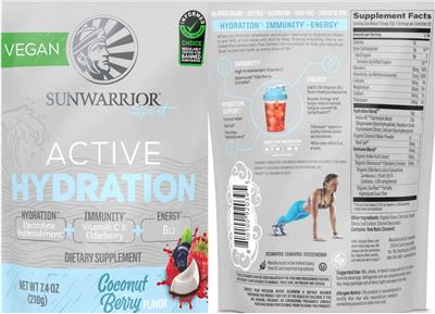 Active Hydration Coconut Berry Flavor label