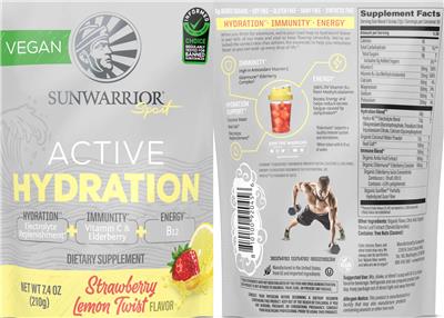 Active Hydration Strawberry Lemon Twist Flavor label