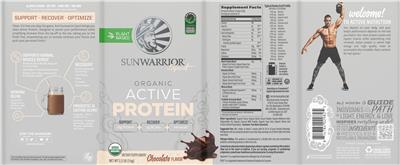 Organic Active Protein Chocolate Flavor label