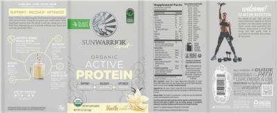 Organic Active Protein Vanilla Flavor label
