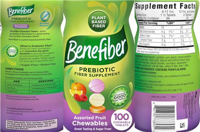 Benefiber Prebiotic label