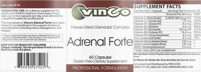 Adrenal Forte label