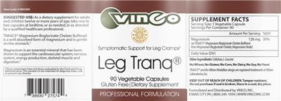 Leg Tranq label