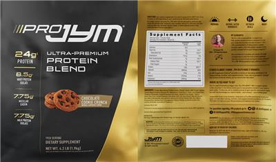 Pro JYM Chocolate Cookie Crunch label
