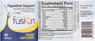 Digestive Support label
