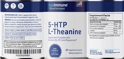 5-HTP L-Theanine label