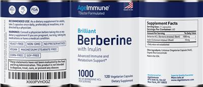Brilliant Berberine 1000 mg label