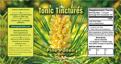 Pine Pollen label