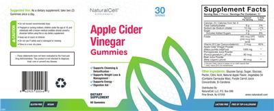 Apple Cider Vinegar Gummies label