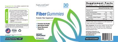 Fiber Gummies label