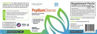 Psyllium Cleanse label