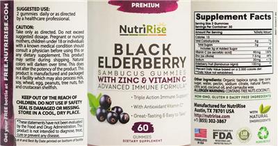 Black Elderberry label