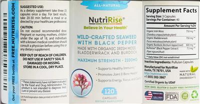 Wild-Crafted Seaweed with Black Pepper label