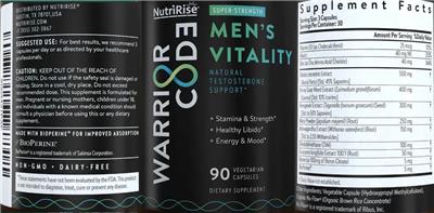 Men's Vitality label