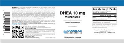 DHEA 10 mg Micronized label