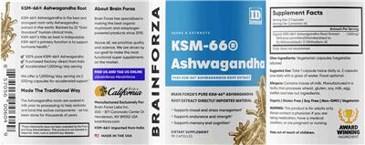 KSM-66 Ashwagandha label