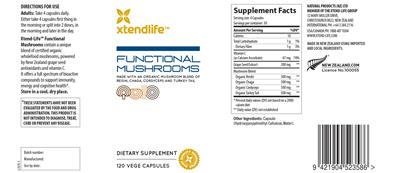 Functional Mushrooms label
