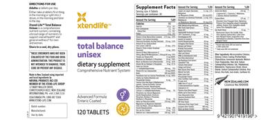 Total Balance Unisex label