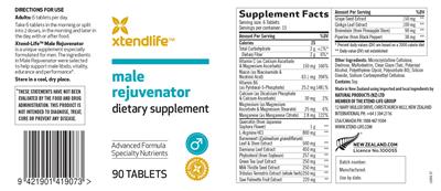 Male Rejuvenator label