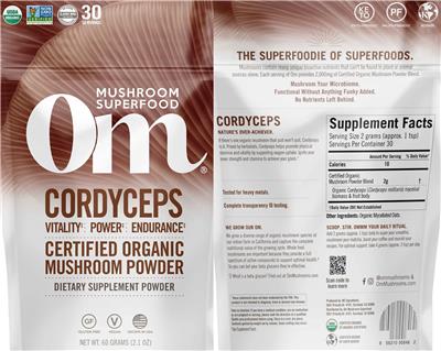 Cordyceps Powder label