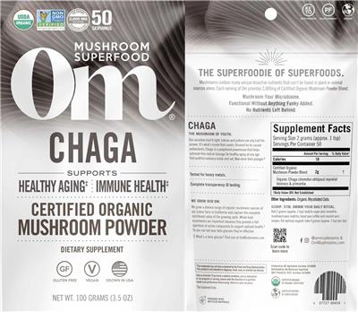 Chaga Powder label
