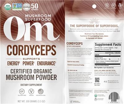 Cordyceps Powder label