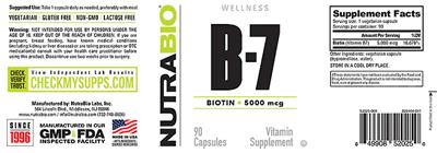B-7 5000 mcg label