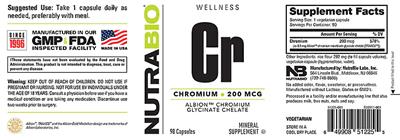 Chromium 200 mcg label