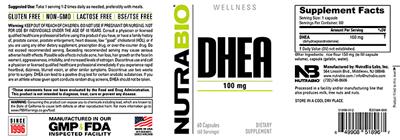 DHEA 100 mg label