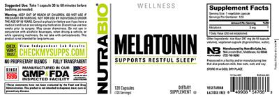 Melatonin label