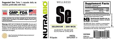 Selenium 200 mcg label
