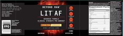 LIT AF Iced Tea Lemonade label