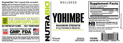 Yohimbe label