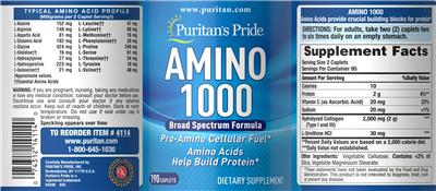 Amino 1000 label