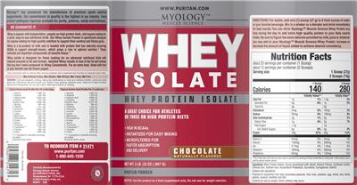 Whey Isolate Chocolate label