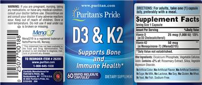 D3 & K2 label