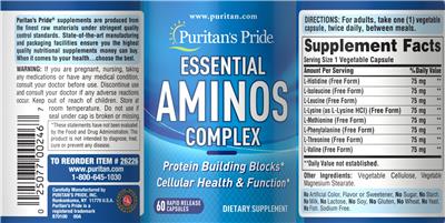 Essential Aminos Complex label