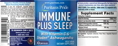 Immune Plus Sleep label