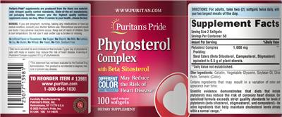 Phytosterol Complex with Beta Sitosterol label