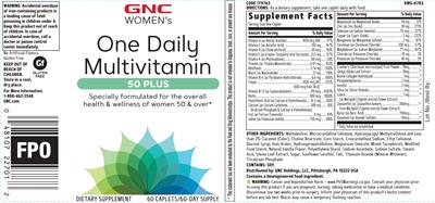 One Daily Multivitamin 50 Plus label