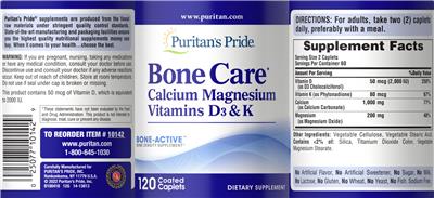 Bone Care label