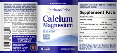 Calcium Magnesium label
