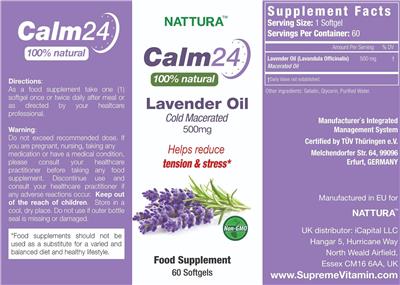 Calm24 label