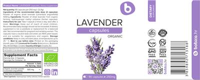 Lavender Capsules label
